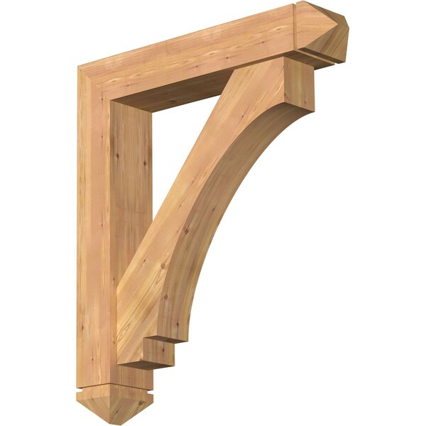 Ekena Millwork Imperial Arts and Crafts Smooth Bracket w/ Offset Brace, Western Red Cedar, 7 1/2"W x 38"D x 44"H BKT0806X38X44IMP03SWR - main
